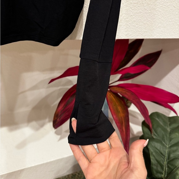 FP Movement by Free People Black Ruched Long Sleeve Top Large - Picture 9 of 9